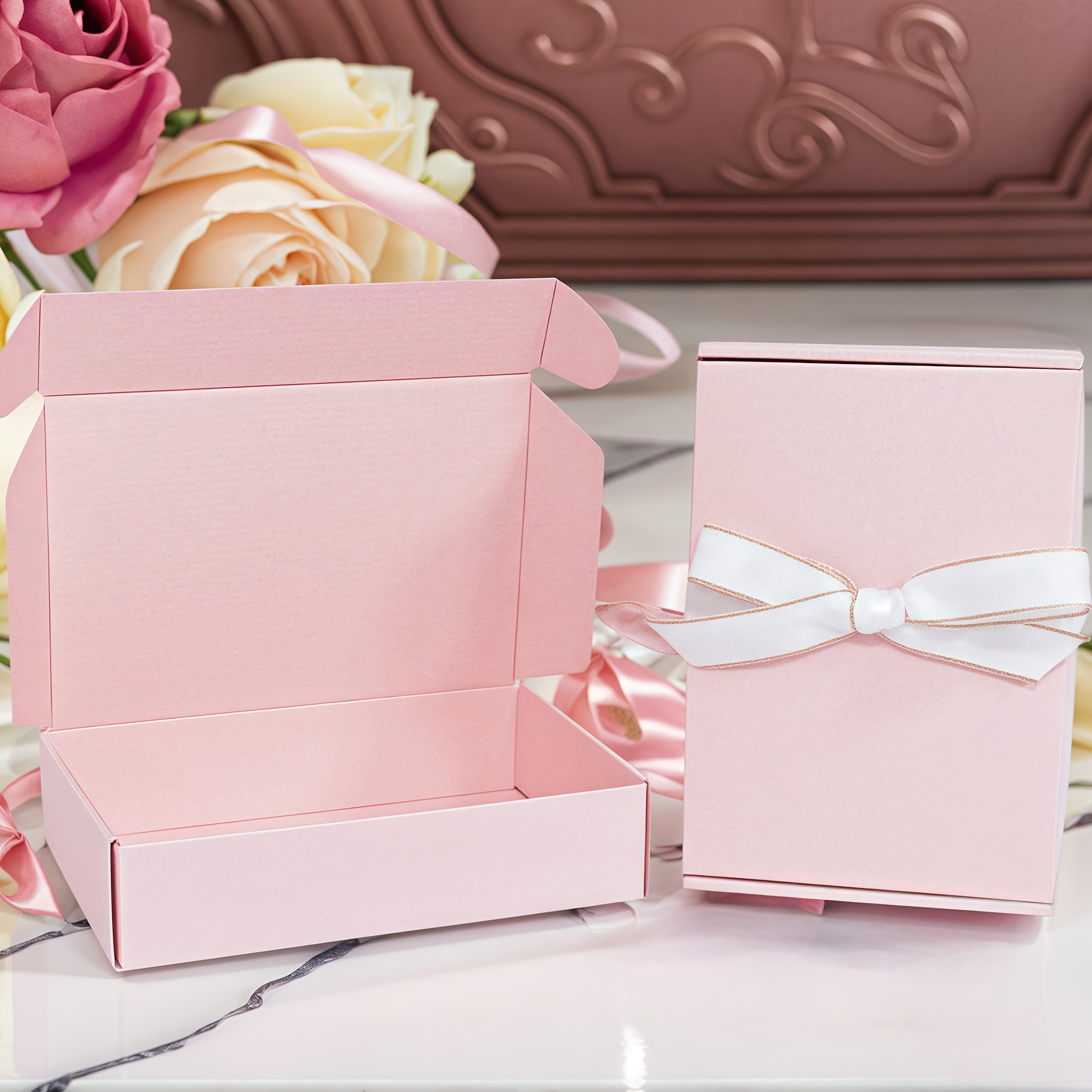 Set of 15 Beautiful Pink Gift Boxes with Ribbons